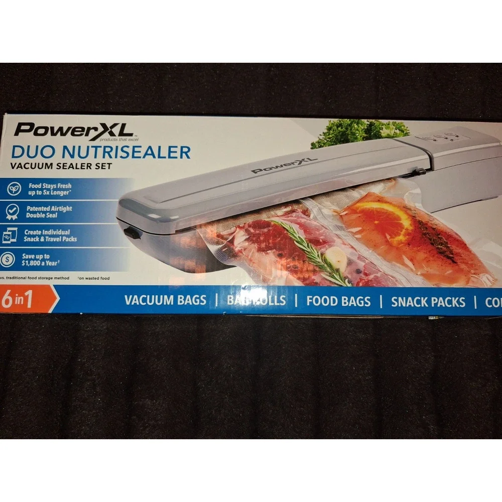 Power-XL Duo NutriSealer Food Vacuum Sealer New Complete New.